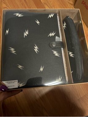 Coach Notebook & Pencil Pouch - Black Lightning Design